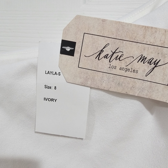 KATIE MAY Layla Pleat One-Shoulder Crepe Gown - Picture 6 of 8